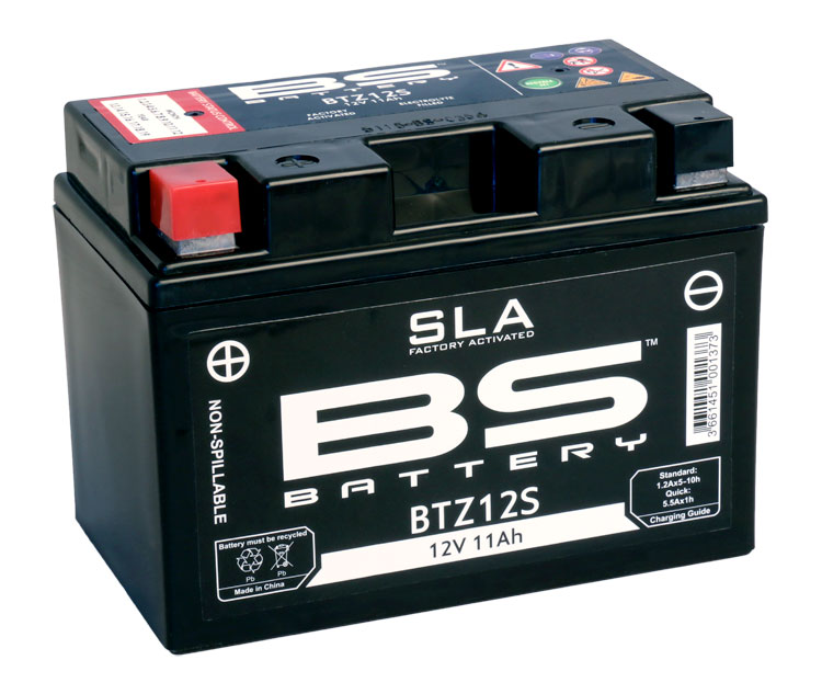 BS-battery BTZ12S (FA)  AGM SLA, 12, 11 , 215  150x88x110,  (+ / -), (YTZ12S) 300637