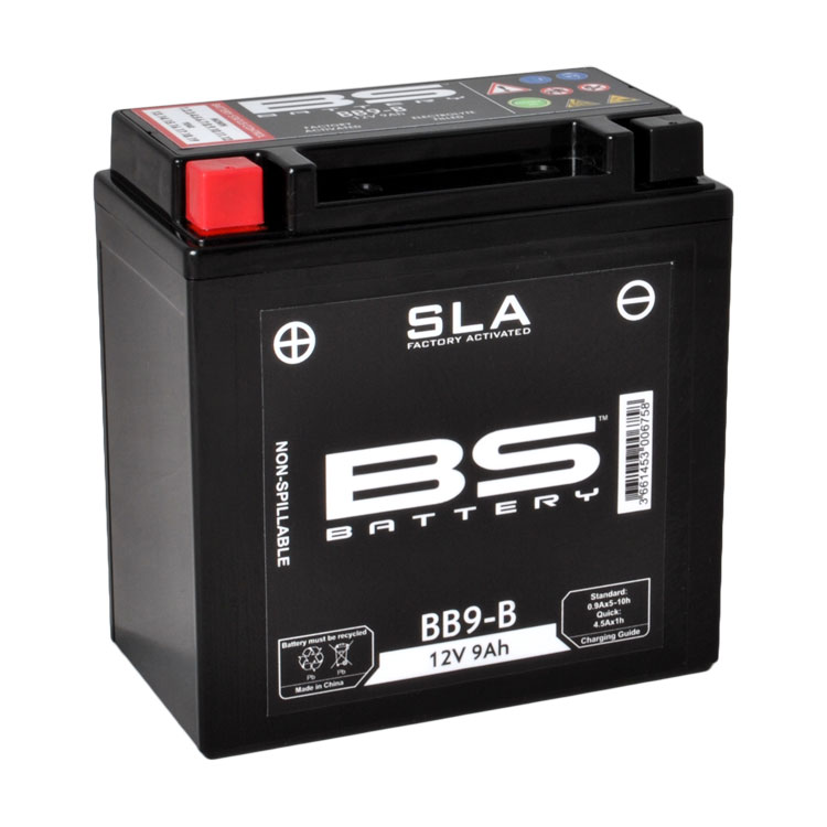 BS-battery BB9-B (FA)  AGM SLA, 12, 9 , 120  135x75x139,  (+ / -), (YB9-B) 300675