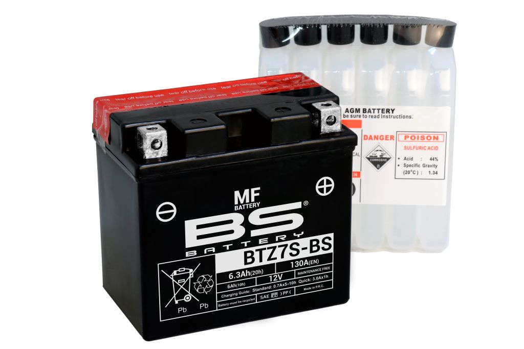 BS-battery BTZ7S-BS  AGM MF, 12, 6  130 A  113x70x105,  ( -/+ ), (YTZ7S) 300695