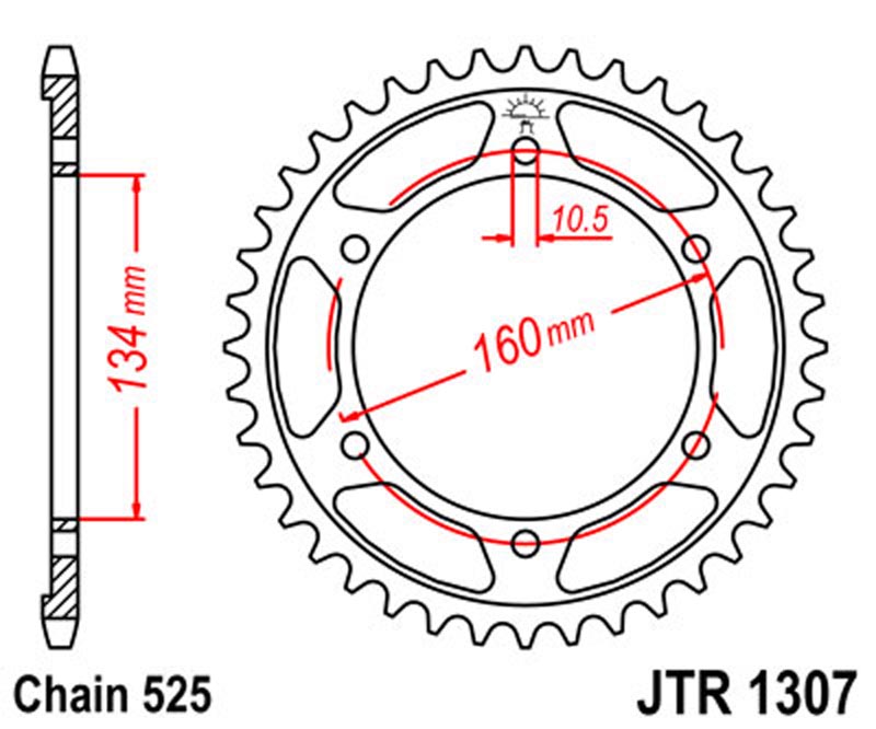 JT   JTR1307.44 Honda CBR600RA 09-20, CBR600RR 03-20, CBR600F 01-07 JTR1307.44