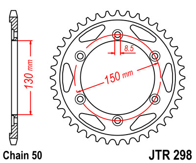 JT   JTR298.40 Honda NS400 R 85-88, VFR400 R 86, CB750 JTR298.40