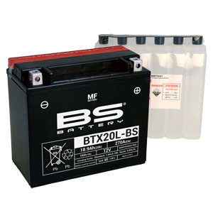 BS-battery BTX20L-BS  AGM MF, 12, 18   175x87x155,  ( -/+ ), (YTX20L-BS) 300610
