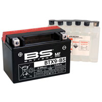 BS-battery BTX9-BS  AGM MF, 12, 8  135 A  150x87x105,  ( +/- ), (YTX9-BS) 300621