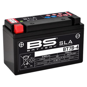 BS-battery BT7B-4 (FA)  AGM SLA, 12, 6,8  110  1506593,  ( +/- ),  (YT7B-BS, YT7B-4) 300641