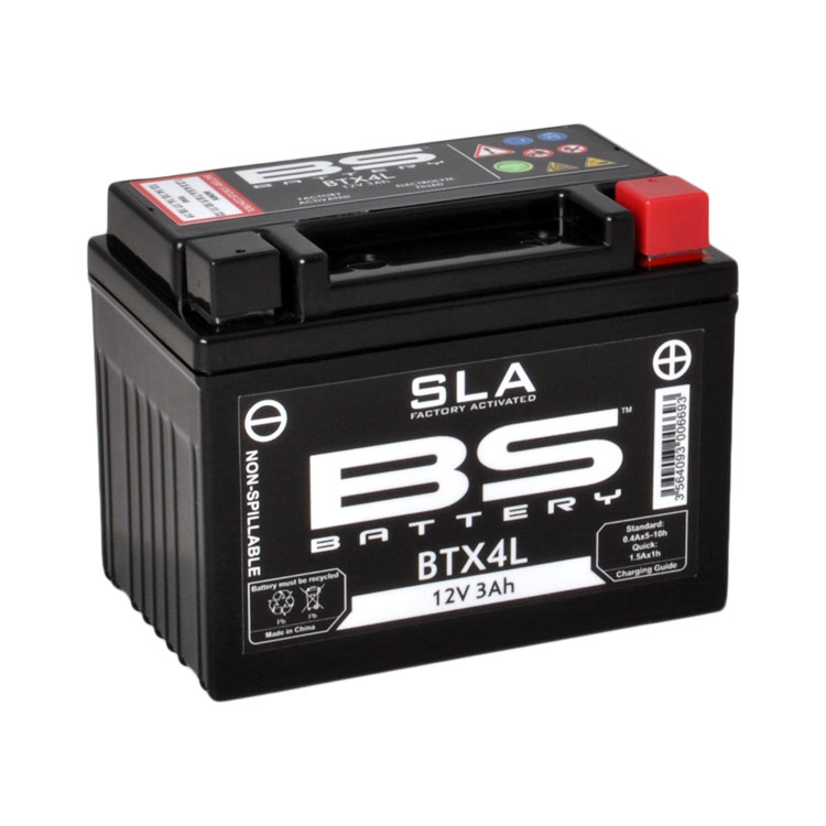BS-battery BTX4L (FA)  AGM SLA, 12, 3 , 50  113x70x85,  (- / +), (YTX4L) 300669