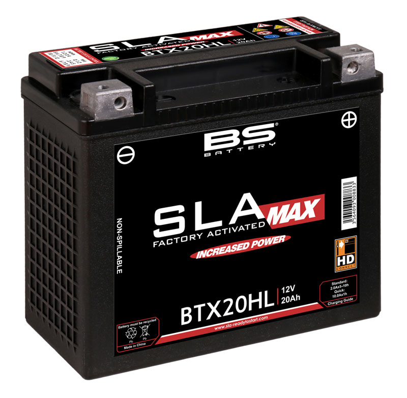 BS-battery BTX20HL (FA) HD  AGM SLA MAX, 12, 290 , 290  176x87x154,  (- / +), (YTX20HL) 300883