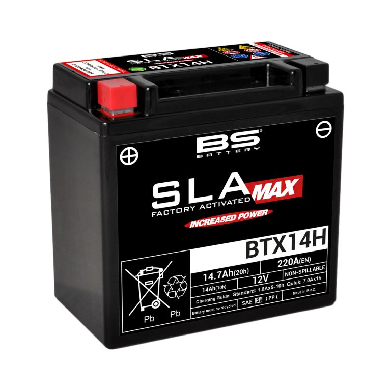 BS-battery BTX14H (FA)  AGM SLA MAX, 12, 14 , 220  150x87x145,  (+ / -), (YTX14H-BS) NEW-BMW 300887