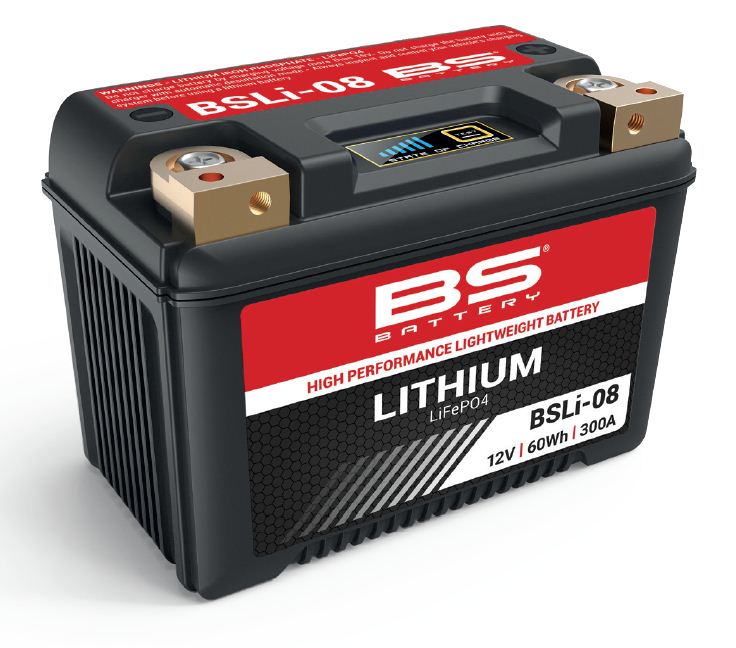 BS-battery BSLI-08   - BS-Lithium 12 5 , 60 Wh, 300A 148x86x105,  ( -/+ )  (YB16CL-B, YTX14L-BS, YTX14HL) 360108