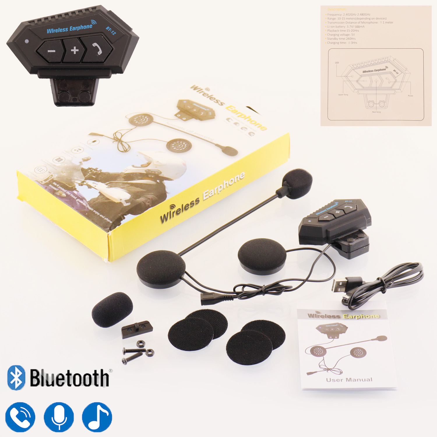     Bluetooth V4.2, , 120  , 500mA,  10 BT-12