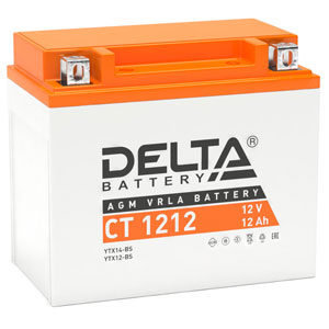  DELTA AGM CT1212 YTX14-BS, YTX12-BS (150x86x131)  (+   -) CT 1212