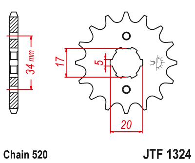 JT   JTF1324.11 ATV Honda TRX200 86-97 JTF1324.11