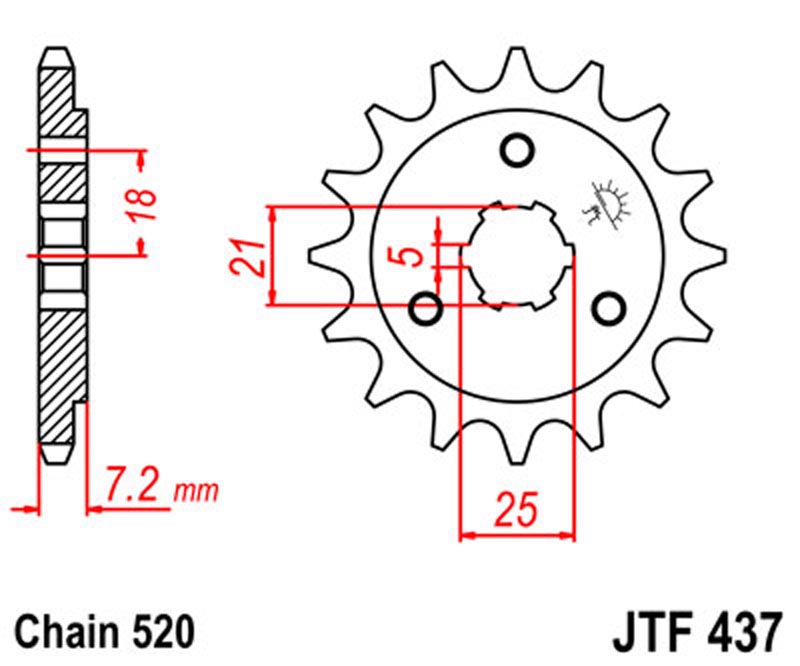 JT   JTF437.15 Suzuki DR600 85-95, SP600 F 85 JTF437.15
