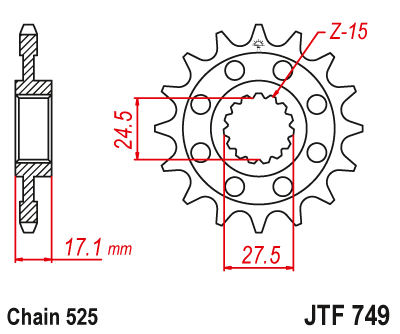 JT   JTF749.15 Ducati 1199 Panigale 12-17, 1299 Panigale 15-19, 1103 Panigale V4 18-20, 1103 Streetfighter V4S 20, 1199 Superleggeria 15 JTF749.15