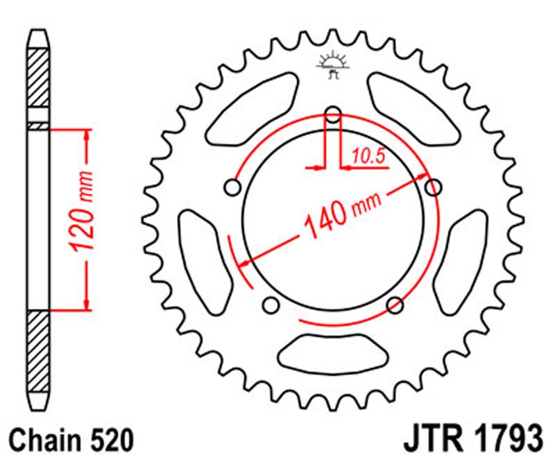 JT   JTR1793.42  Suzuki GSX-R750 00-10, GSX-R600 01-10, GSX-R1000 01-08 JTR1793.42