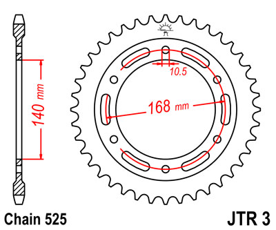 JT   JTR3.42 BMW F650GS 08-12, F700GS 13-18, F800GS 08-18, F800R 09-20 JTR3.42