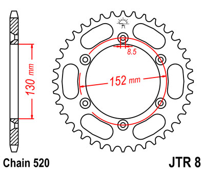 JT   JTR8.48 BMW G450X 08-11 JTR8.48