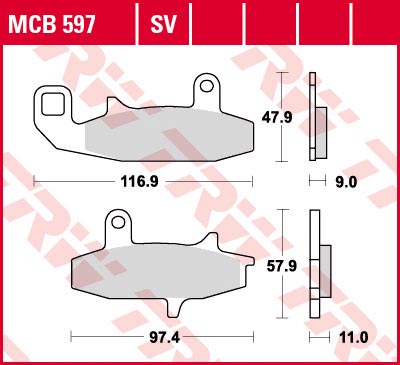    TRW MCB597  Suzuki DR650 90-96, DR750S 88-89, DR800 88-91  MCB597