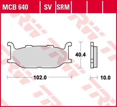    TRW MCB640  Yamaha XP500 T-Max 00-03, YP400 Majesty 04-06, XV950 13-20, XVS1300 11-16, XVS650 97-07   MCB640