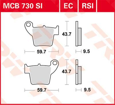    TRW MCB730SI  Honda CRF450L 19-21, Honda CRF450R 02-21, CRF450X 05-17, CRF250R 04-21, CRF250X 04-21  MCB730SI
