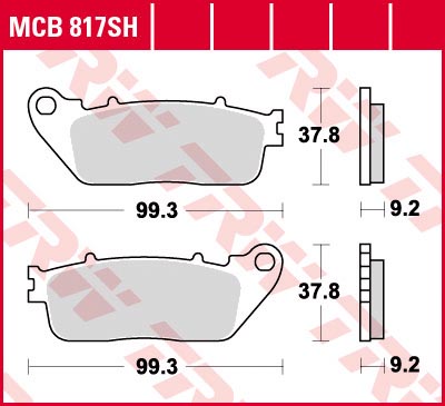    TRW MCB817SH Honda VFR800 11-21, VFR800XA Crossrunner 11-21, CB1000R 08-16, CB1000RA 08-16, VFR1200FA 10-16  MCB817SH