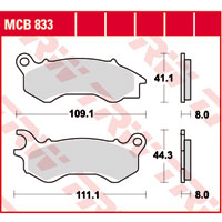    TRW MCB833SRM Honda Lead 110 10-13, PCX125 13-19, Peugeot Django 14-19  MCB833SRM