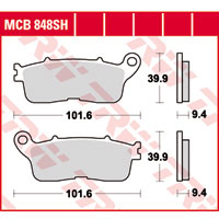   TRW MCB848SH  Honda VFR1200 Crosstourer ABS 10-18, VFR1200 FD DCT Automatic   10-16 MCB848SH